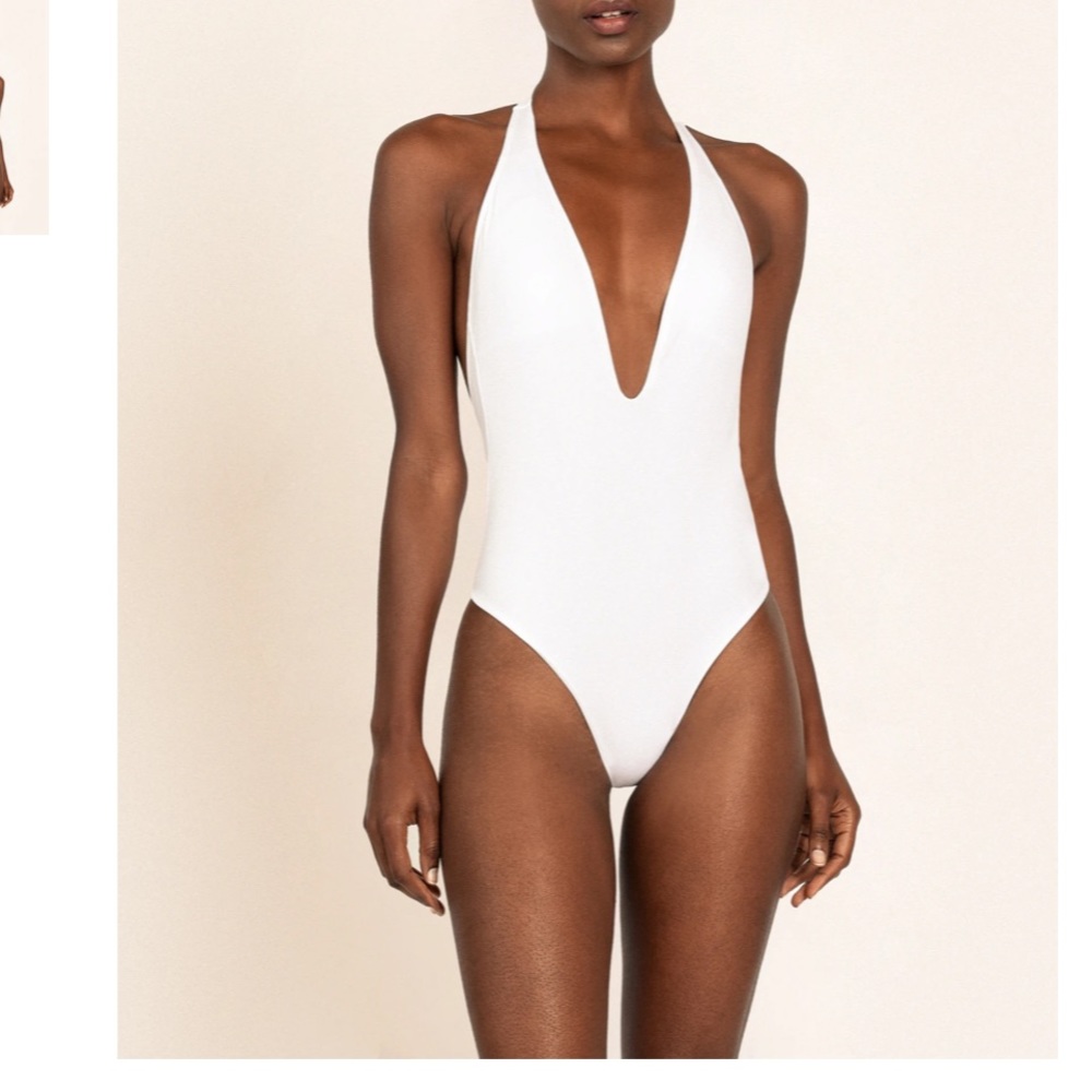 NWT Piexoto Flamingo One Piece Swimsuit White Size Small
